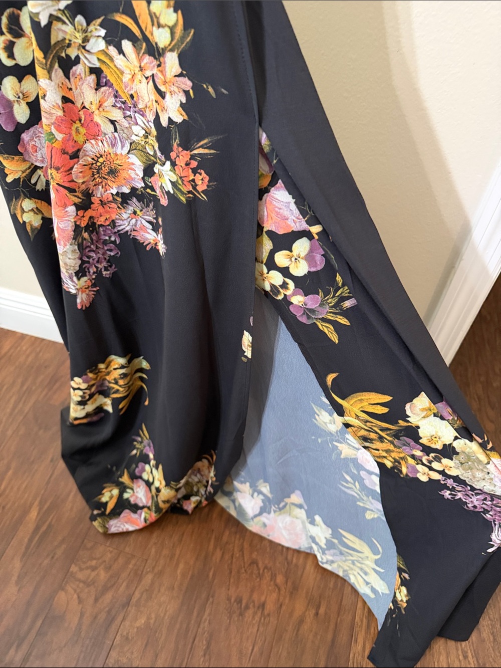 Hello Molly Black Floral Halter Maxi Dress - Picture 4 of 4